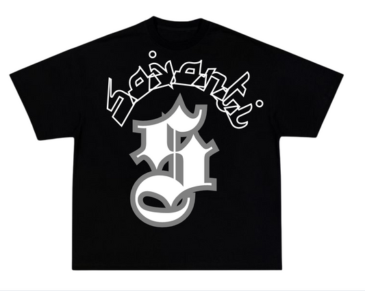 black "Gothic Arc" tee